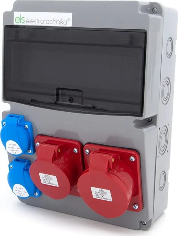Byggcentral 32A/5P + 16A/5P + 2*GS 230V, 11NO211