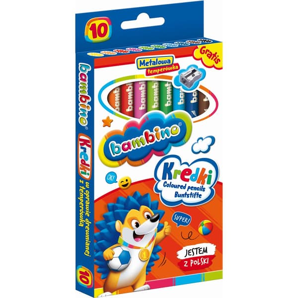 Lyijykynät 10 väriä BAMBINO