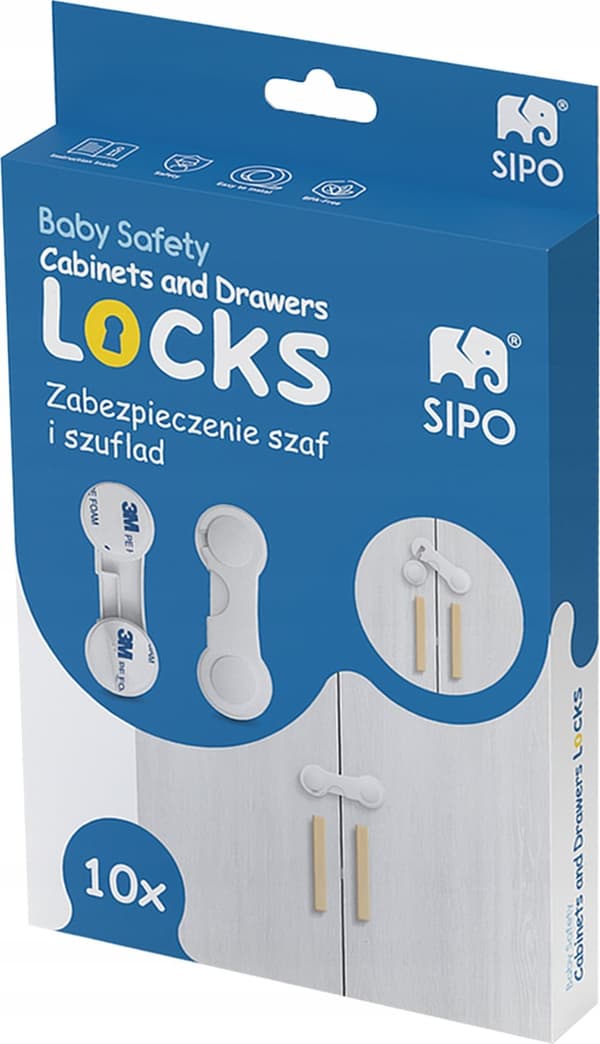 SIPO-SBS-215-BESKYTTELSE AF SKABE OG SKUFFER 10 STK