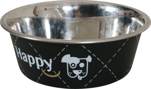 Zolux Skål Inox Happy 1,5 l - sort