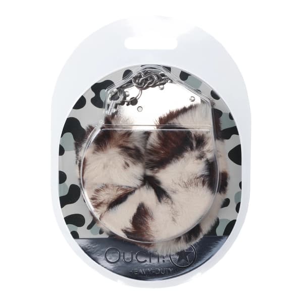 Ouch! Snehleopard Kraftige Bløde Faux Pels Restraints, Justerbare