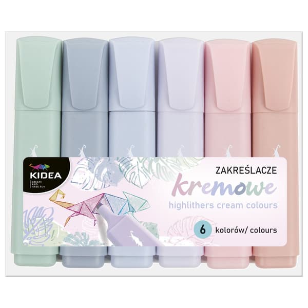 Krämhighlighters 6 färger KIDEA