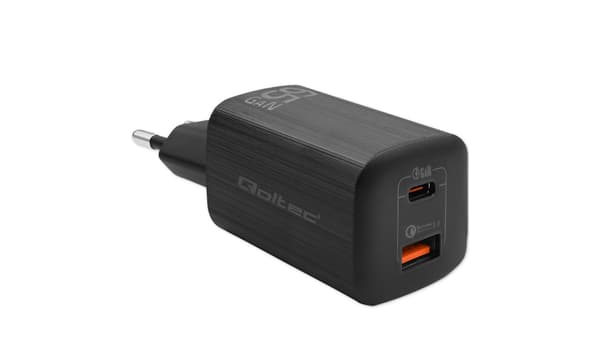 Qoltec Ladowarka sieciowa 65W GaN ULTR