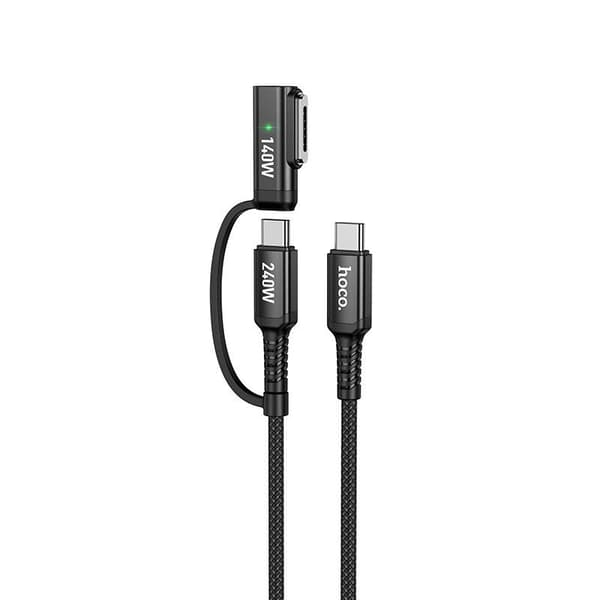 Kaapeli 2-in-1 USB C - USB C / Mag3 Hoco 240W 1.8 m U142 musta