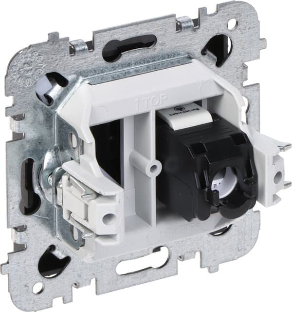 SANTRA 1xcomputerstik RJ45 uden ramme planforsænket sort 4148-19