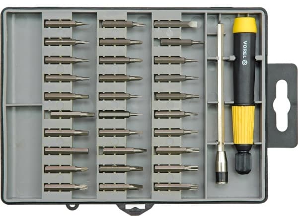 VOREL PRECISIONSINLÄGG MED UTBYTBARA SPETSAR set 32st 64371