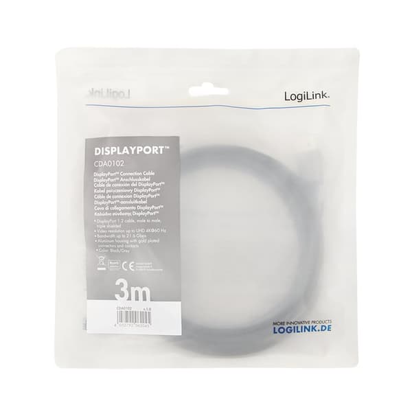 LogiLink - DisplayPort-kabel - DisplayPort til DisplayPort - 3 m