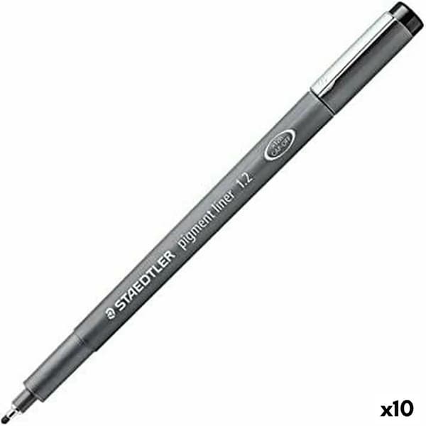 filtpenne Staedtler Pigment Line Sort (10 enheder)