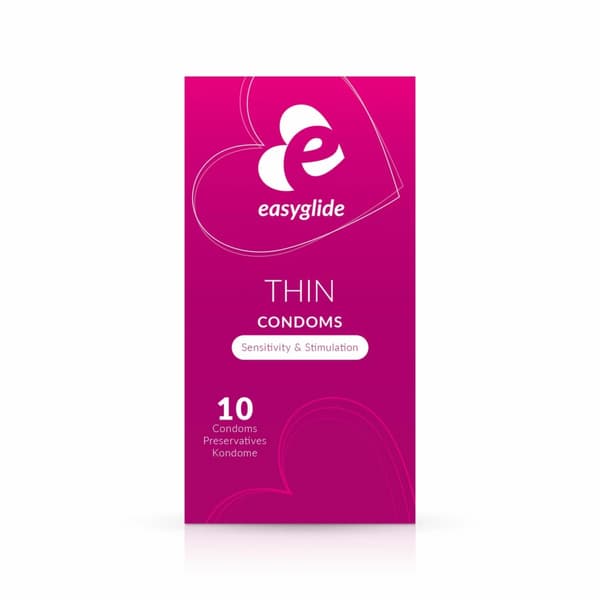 EasyGlide Extra Tunna Latexkondomer 10-pack Anatomisk Form