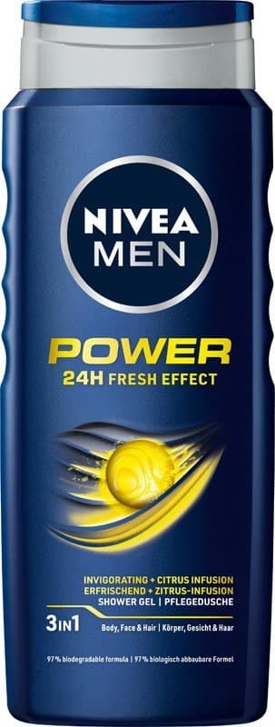 Nivea Men Power Fresh Brusegel 500ml