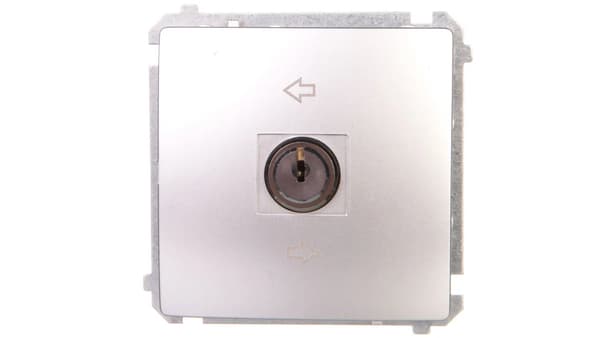 Simon Basic-forbinder med 3-positionsnøgle, I-0-II 2Z sølvmat BMWZK.01/43