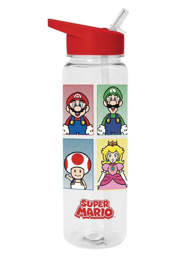 PYRAMID Super Mario 4-värinen muovinen juomapullo