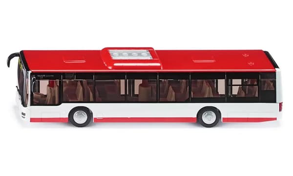 SUPER MAN Lion's City Stadsbuss (vit/röd)