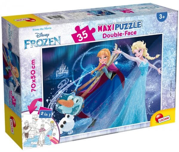 Lisciani Dubbelsidig Maxi Pussel 35 Bitar Frost