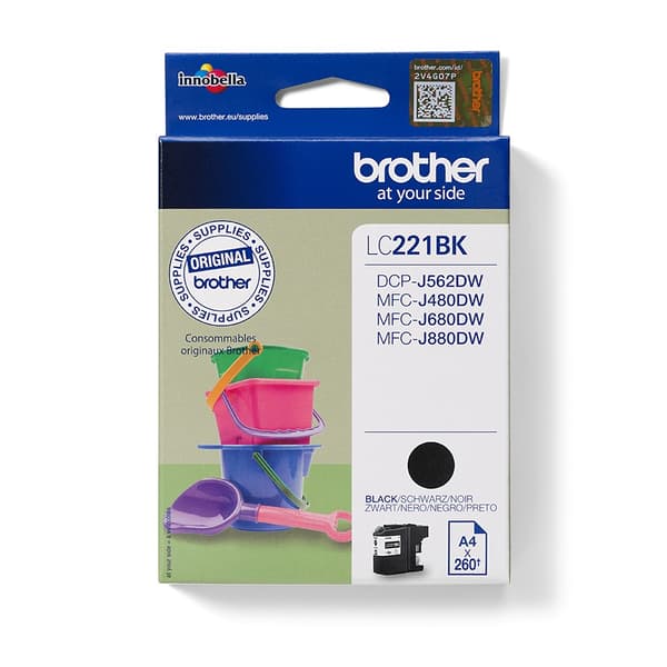 Brother LC221BK - musta - alkuperäinen - mustekasetti