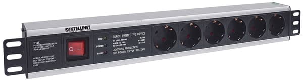 Intellinet 19" 1.5U Rackmount 6-Way Po