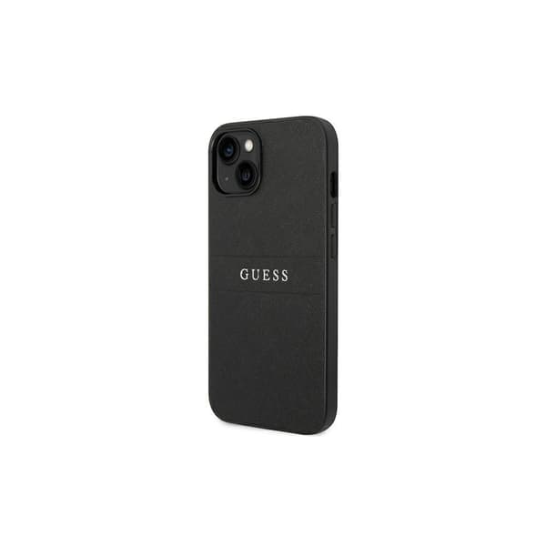 Originalt GUESS Hardcase GUHCP14LPSASBBK til iPhone 14 PRO (Saffiano With Metal Logo / sort)