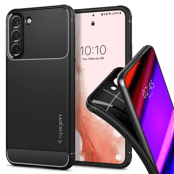 SPIGEN Rugged Armor cover til SAMSUNG S22 mat sort