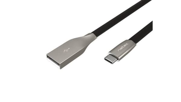 Natec Prati USB-C 1.0m sort metal