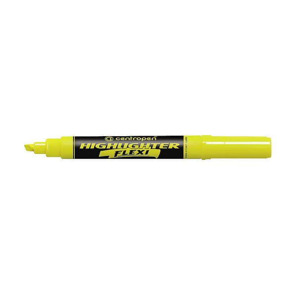 CENTROPEN TEKSTMARKØR CENTROPEN 8542 GUL FLEXI HIGHLIGHTER BLØD SPIDS