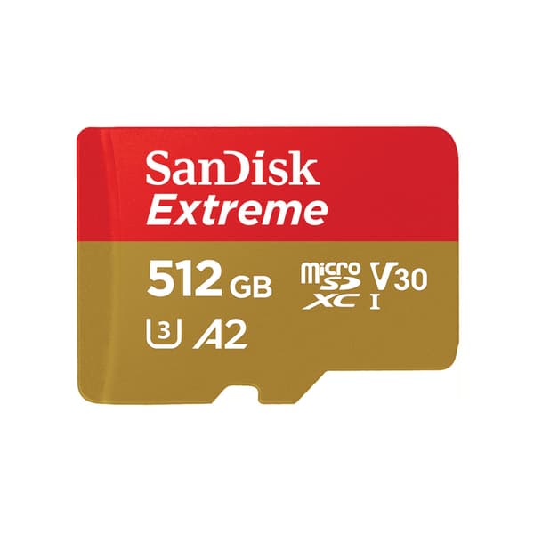 SanDisk microSDXC 512GB Extreme A2 C10 V30 UHS-I U3