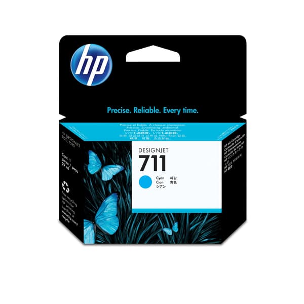 HP 711 - farvebaseret cyan - original - DesignJet - blækpatron