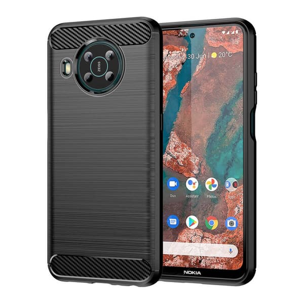 Carbon Cover Fleksibelt Etui til Nokia X100 sort