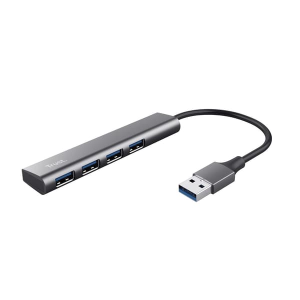 Trust Halyx USB 3.2 Gen 1 (3.1 Gen 1) Typ-A 5 Mbit/s Svart, Grå