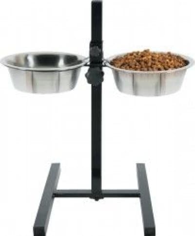Zolux Set med 2 skålar 21 cm 1,5 l + justerbart stativ