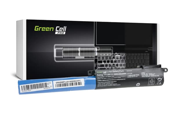 GREENCELL-akku ASUS X540-3S1P 2600 mAh 4 kennoa