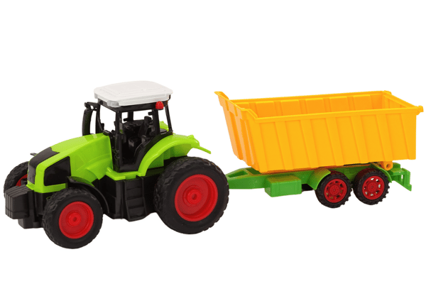 Fjärrstyrd traktor med släp RC 1:16 Grön Fjärrkontroll