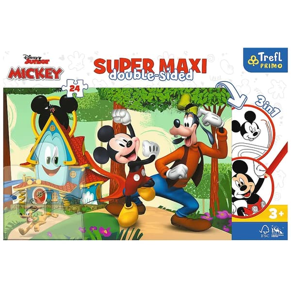 PUZZLE 24EL SUPER MAXI CLUBS MICKEY WES DOME6W