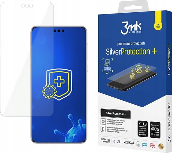 3MK SILVERPROTECT+ HUAWEI MATE 60 PRO ANTIMIKROBINEN MÄRKÄASENNETTAVA KALVO