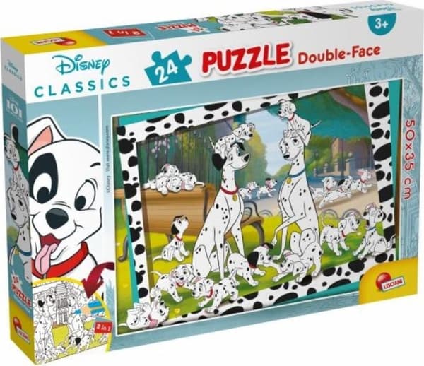 Dubbelsidiga pussel plus 24 Disney-klassiker