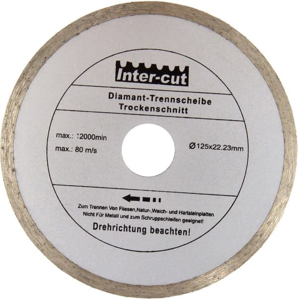 Urskive Diamon.125mm Fuld Grå (100)