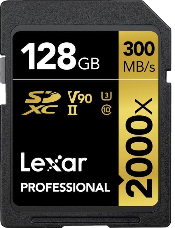 Lexar SDXC 128GB Professional 2000x UHS-II U3 (260/300 Mbps)