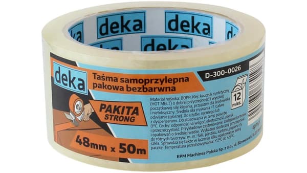 FÄRGLÖS FÖRPACKNINGSTEJP STARK 48MM*50M