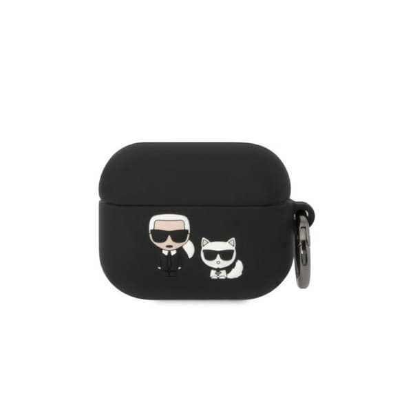 Karl Lagerfeld KLACAPSILKCK AirPods Pro cover sort/sort Silikone Karl & Choupette