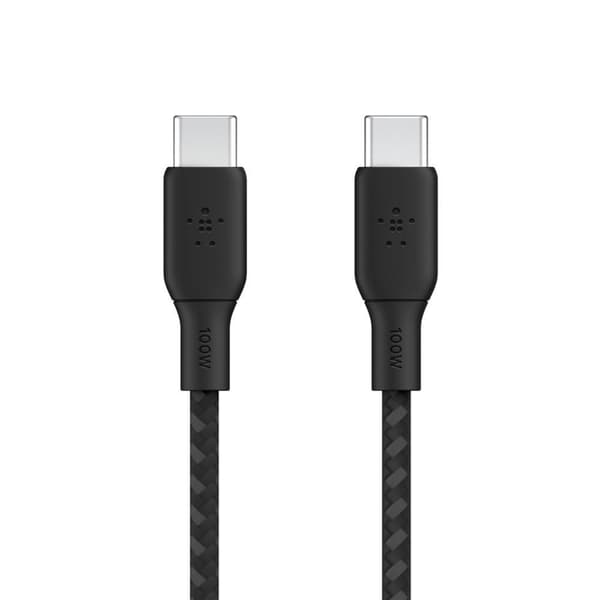 Belkin punottu USB-C/USB-C-kaapeli 100W 3m musta CAB014bt3MBK