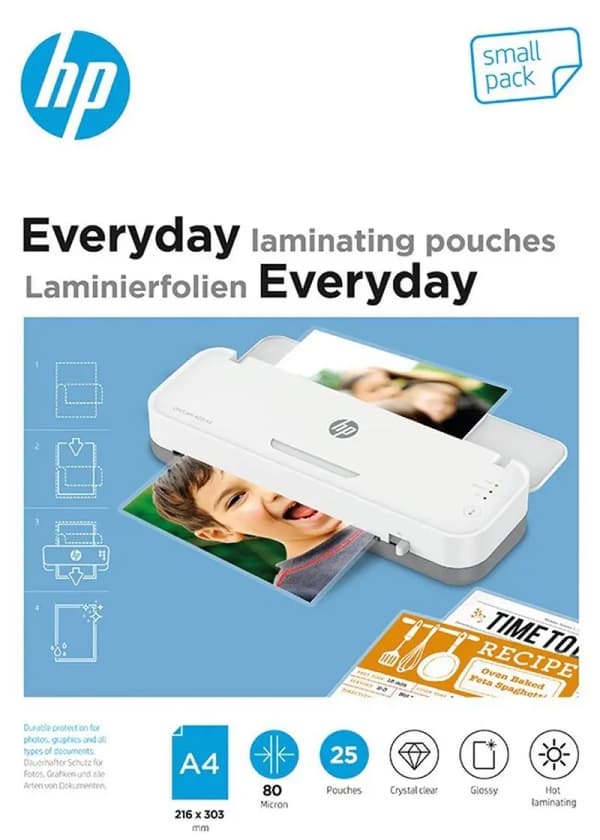HP EVERYDAY A4 lamineringsfolie 80 mic, 25 stk
