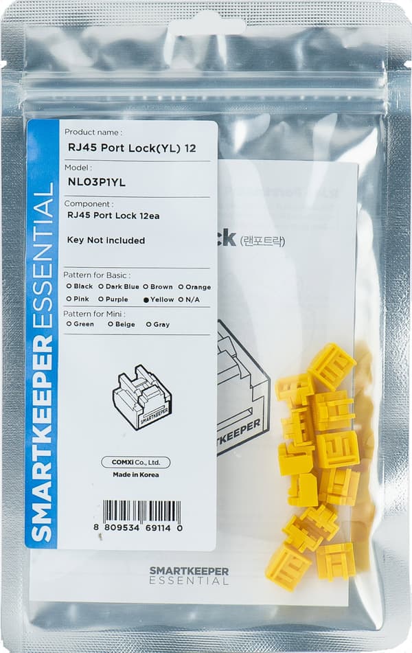 SmartKeeper Basic blocker \"RJ45-port\" gul 12 st