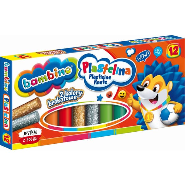 Plastilin 12 farver BAMBINO