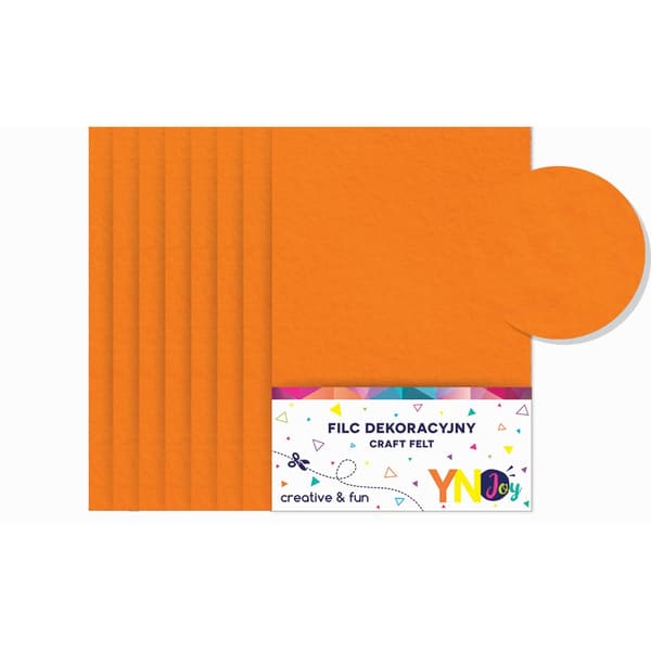 Filt för dekoration orange 8 stycken INTERPRINT