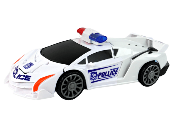 Robotbil Polis Vit 2i1 Transformation