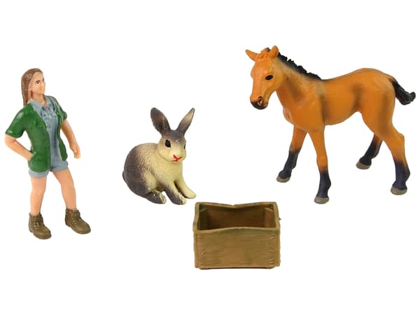 Sæt med lyse dyrefigurer