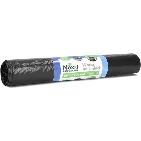 Nexxt 60L LDPE soppåsar svarta (20)