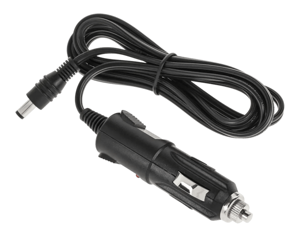 Cigarettænderstik på kabel 1,5m DC 2.1/5.5