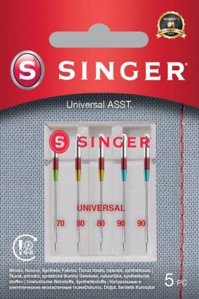 Singer Universalnål ASST 5PK för vävda tyger