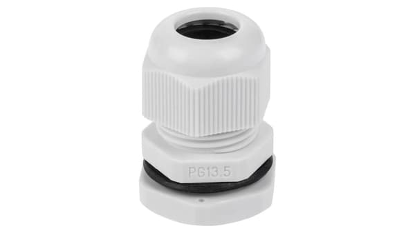 Kabelgennemføring 9-13mm IP67 Tommegevind Lysegrå PG13.5