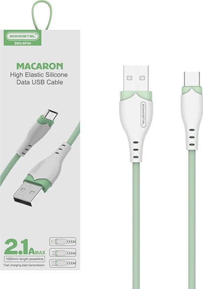Kabel USB Somostel USB-A - USB-C 1,2 m Grøn (28262)